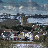 Buy canvas prints of Southfleet in the Snow of 2021 by robin whitehead
