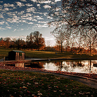 Buy canvas prints of Autumn at The Boating Lake - Greenwich Park by robin whitehead
