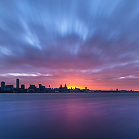Buy canvas prints of Liverpool City skyline SunRise by Mali Davies