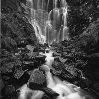 Buy canvas prints of Clashnessie Waterfall by Tony Higginson