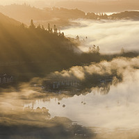 Buy canvas prints of Ambleside cloud inversion by Tony Higginson