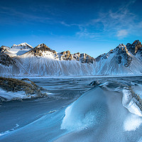 Buy canvas prints of The majestic Vestrahorn Mountain Iceland by Gareth Morris