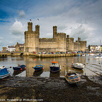 Buy canvas prints of Caernarfon Castle by Mike Grundy