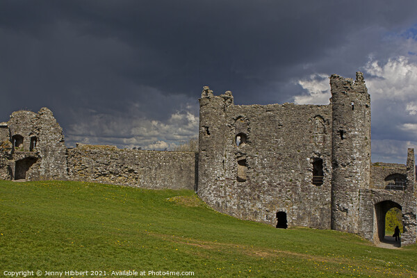 Llansteffen castle in Carmarthenshire, South Wales Picture Board by Jenny Hibbert