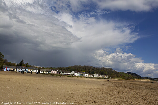 Llansteffen Village with beach, Carmarthenshire South Wales Picture Board by Jenny Hibbert