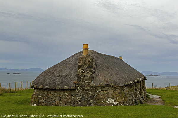 Crofters cottage in Kilmuir Museum of Island life, on the Isle of Skye Picture Board by Jenny Hibbert