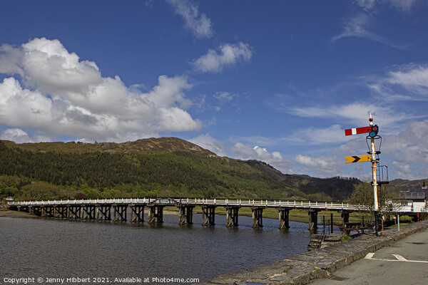 Penmaenpool wooden toll bridge, Snowdonia National Park Picture Board by Jenny Hibbert