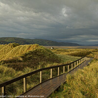 Buy canvas prints of Ynyslas sand dunes Dyfi estuary Ceredigion Wales by Jenny Hibbert