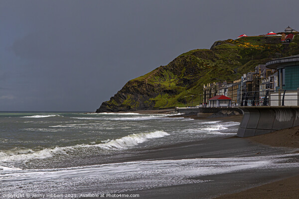 Aberystwyth on a stormy day Picture Board by Jenny Hibbert