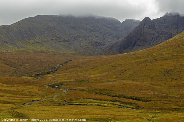 Walk to Fairy pools at the foot of the Black Cuillins Picture Board by Jenny Hibbert