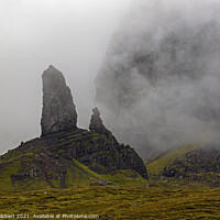 Buy canvas prints of Old Man of Storr in the mist on the Isle of Skye by Jenny Hibbert