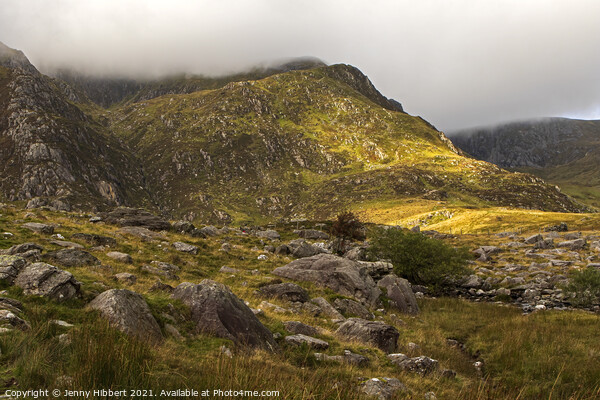 Cwm Idwal mountains North Wales Picture Board by Jenny Hibbert