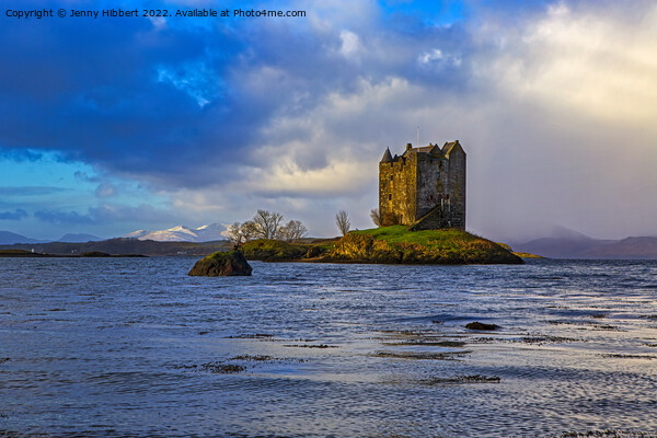 Castle Stalker on Loch Linnhe Scotland Picture Board by Jenny Hibbert