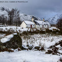 Buy canvas prints of Winter at Black Rock Cottage Glencoe by Jenny Hibbert