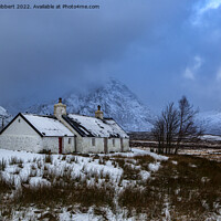 Buy canvas prints of Black Rock Cottage Glencoe Scotland by Jenny Hibbert