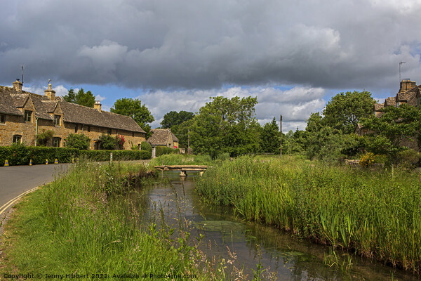 Lower Slaughter in the Cotswolds Picture Board by Jenny Hibbert