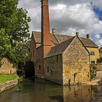Buy canvas prints of Old Watermill at Lower Slaughter Cotswolds by Jenny Hibbert