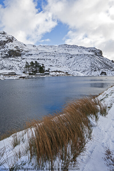 Lake at Cwmorthin Snowdonia National Park Picture Board by Jenny Hibbert