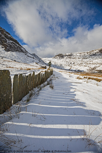 Slate walk at Cwmorthin Snowdonia National Park Picture Board by Jenny Hibbert