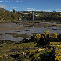 Buy canvas prints of Scenic view of Menai Bridge Isle of Anglesey by Jenny Hibbert