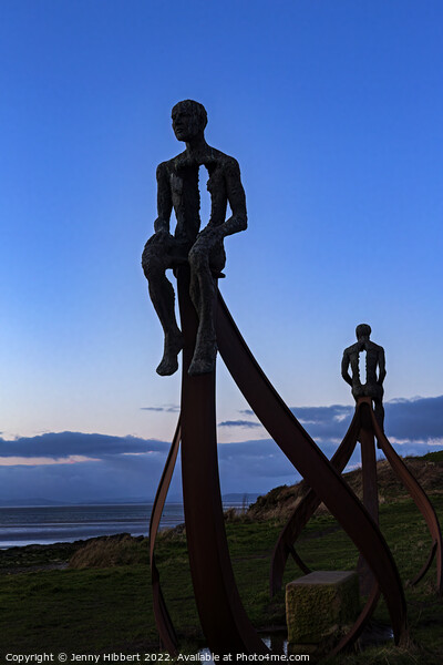 Sculpture of the, Ship in Heysham Half Moon Bay Picture Board by Jenny Hibbert