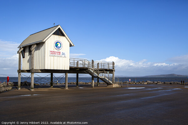 Morecambe Sailing club building Picture Board by Jenny Hibbert
