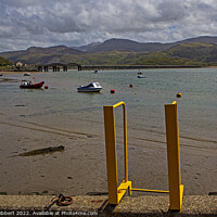 Buy canvas prints of Steps down to Barmouth harbour by Jenny Hibbert