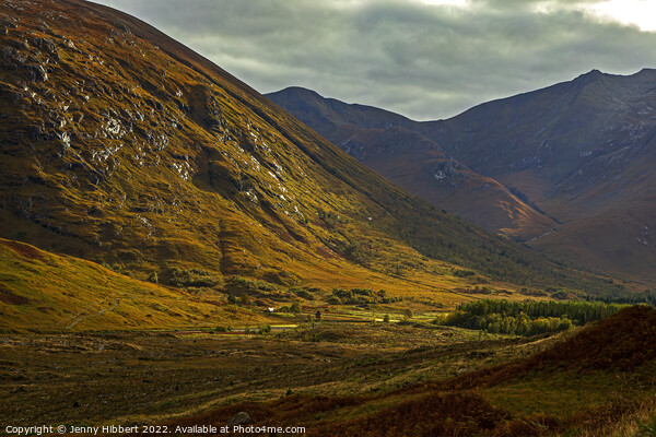 Glen Etive in Glencoe Highlands of Scotland Picture Board by Jenny Hibbert