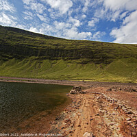 Buy canvas prints of Drought conditions at Llyn Y Fan Fawr South Wales by Jenny Hibbert