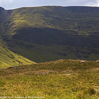 Buy canvas prints of View of mountain range at Llyn Y Fan Fawr Brecon Beacons by Jenny Hibbert