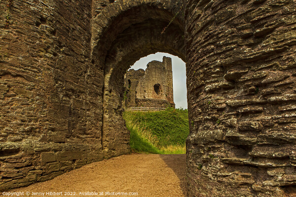 View through archway of Longtown Castle  Picture Board by Jenny Hibbert