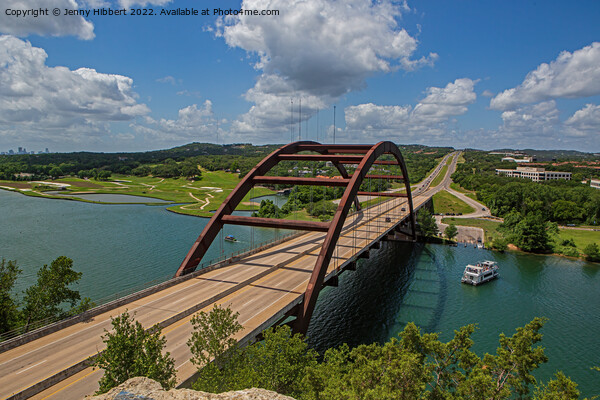 Pennybacker bridge Austin Texas Picture Board by Jenny Hibbert