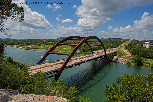 Scenic view of Pennybacker bridge, Austin Texas Picture Board by Jenny Hibbert