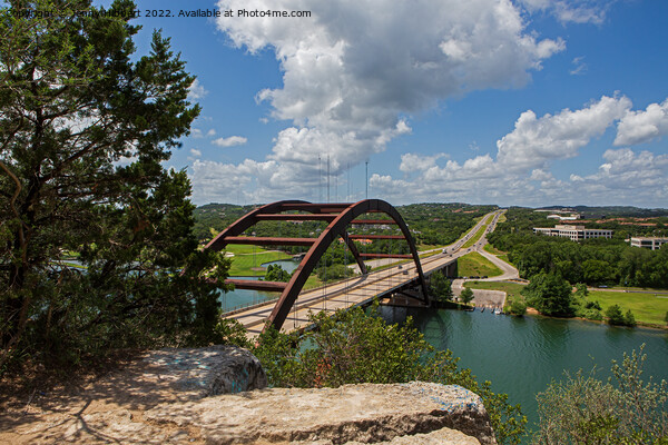 Looking across Pennybacker bridge, Austin, Texas Picture Board by Jenny Hibbert