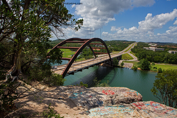 View of Pennybacker bridge, Austin, Texas Picture Board by Jenny Hibbert