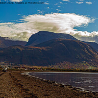Buy canvas prints of Ben Nevis overlooks Loch Linnhe at Corpach  by Jenny Hibbert