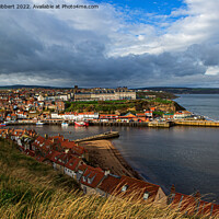 Buy canvas prints of Looking across to Whitby harbour  by Jenny Hibbert