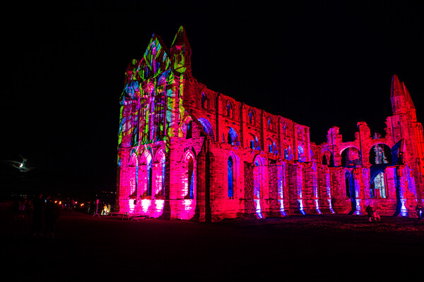 Whitby Abbey illuminated Picture Board by Jenny Hibbert