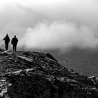 Buy canvas prints of Walking above Slate Quarry Dinorwig, North Wales by Jenny Hibbert