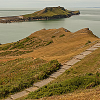 Buy canvas prints of Worms Head Rhossili  by Jenny Hibbert