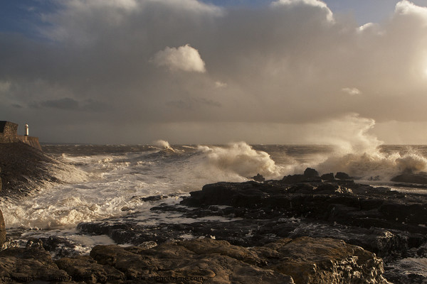 Porthcawl winter storm Picture Board by Jenny Hibbert