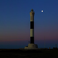Buy canvas prints of Dungeness Lighthouse at dawn by Jenny Hibbert