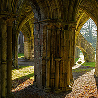 Buy canvas prints of Margam Country Park ruined arches by Jenny Hibbert