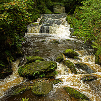 Buy canvas prints of River Lyn Lynmouth Somerset by Jenny Hibbert