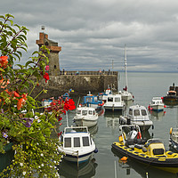 Buy canvas prints of Lynmouth Harbour Exmoor Somerset by Jenny Hibbert