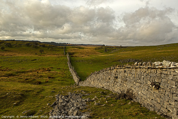 Wall leading you through in Ystradfellte Wales Picture Board by Jenny Hibbert