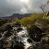 Buy canvas prints of Looking stormy at Cwm Idwal by Jenny Hibbert