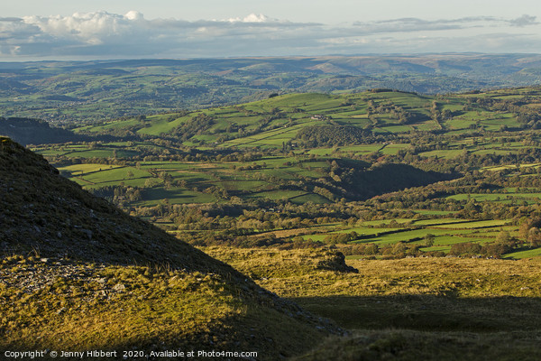 Stunning view from Black Mountain across to Brecon Picture Board by Jenny Hibbert