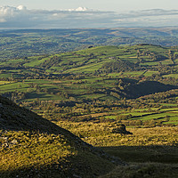 Buy canvas prints of Stunning view from Black Mountain across to Brecon by Jenny Hibbert