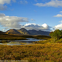 Buy canvas prints of Loch with Glen Etive in the background, Rannoch moor near to Glencoe by Jenny Hibbert